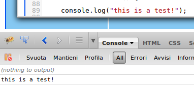 Display log in Firebug Console